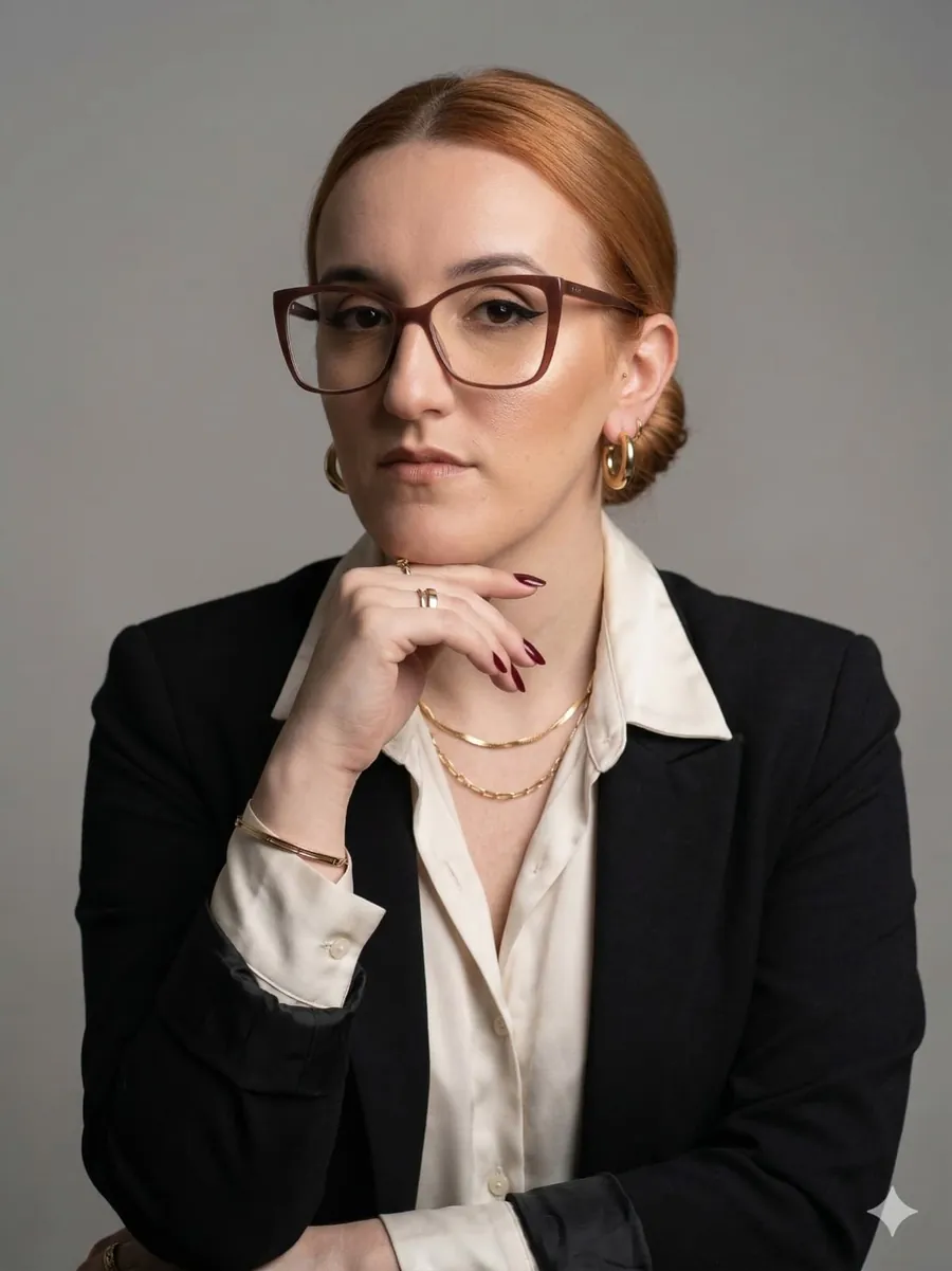 Carla Pagnocelli Cseh em ambiente de estúdio